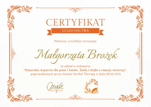 Certyfikat szkoleniowy
